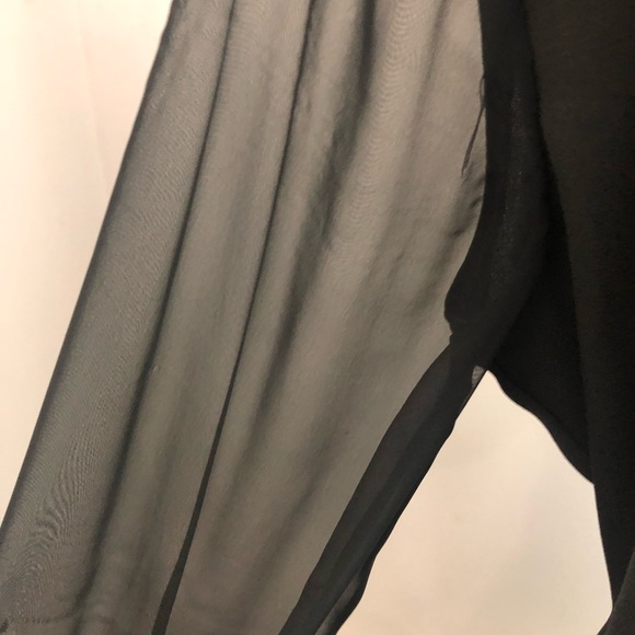 Vintage long sleeve black midi dress size 6 - Picture 4 of 8